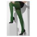Fever Hosiery Opaque Tights Striped Green and Black