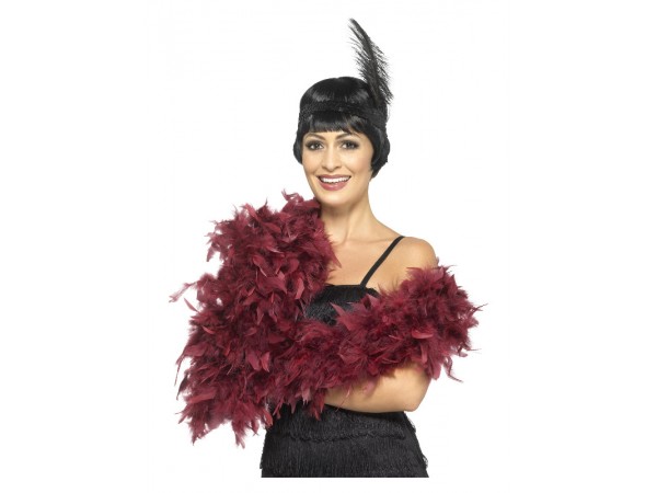 Deluxe Burgundy Red Feather Boa