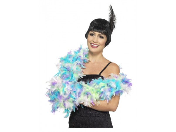 Deluxe Feather Boa Mixed Pastel Colours